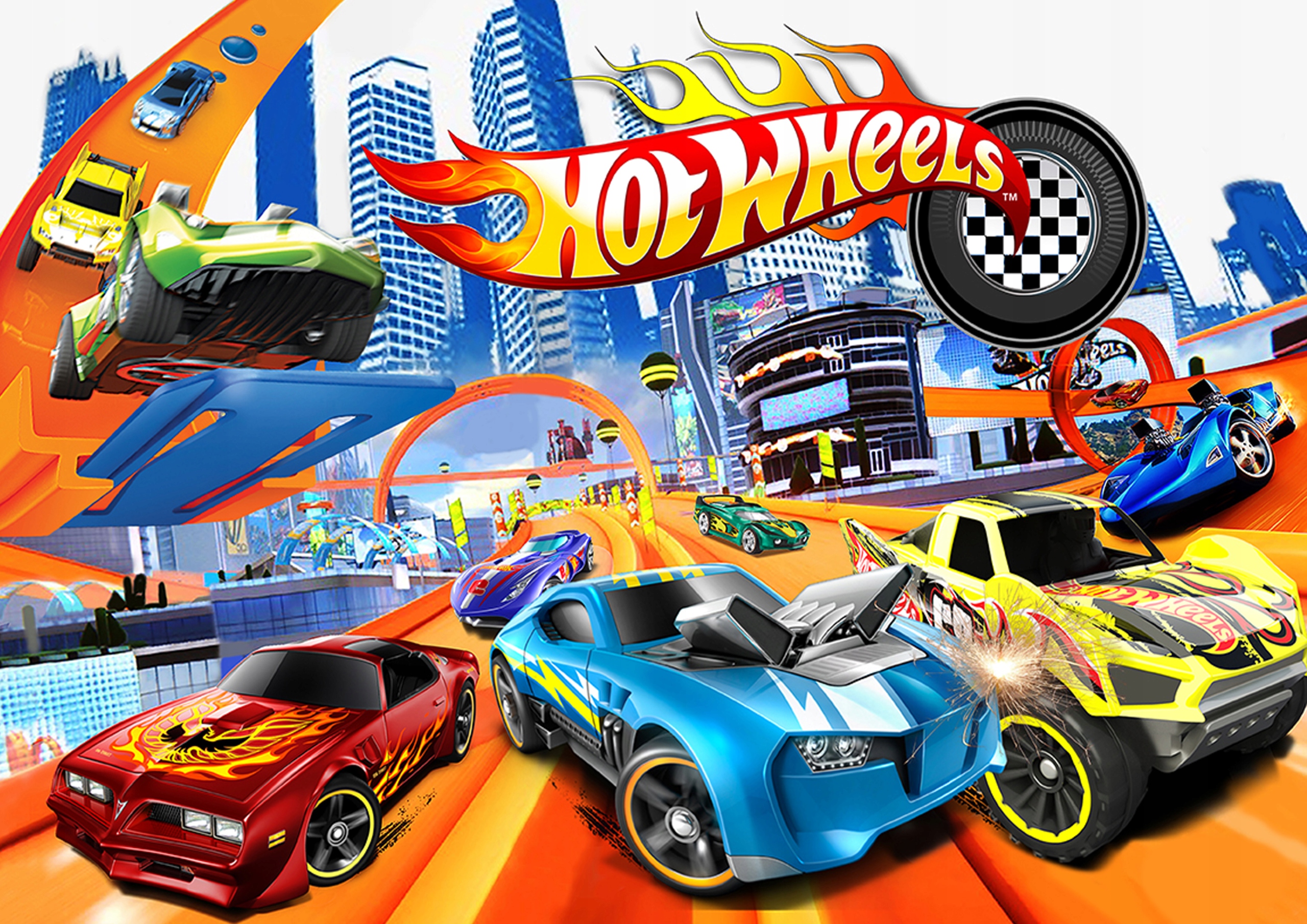 Opłatek na Tort HOT WHEELS CARS Wydruk Waflowy A4