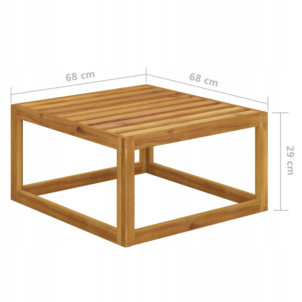 PODNÓŻEK Z CIEMNOSZARĄ PODUSZKĄ DREWNO AKACJOWE Szerokość mebla 68 cm