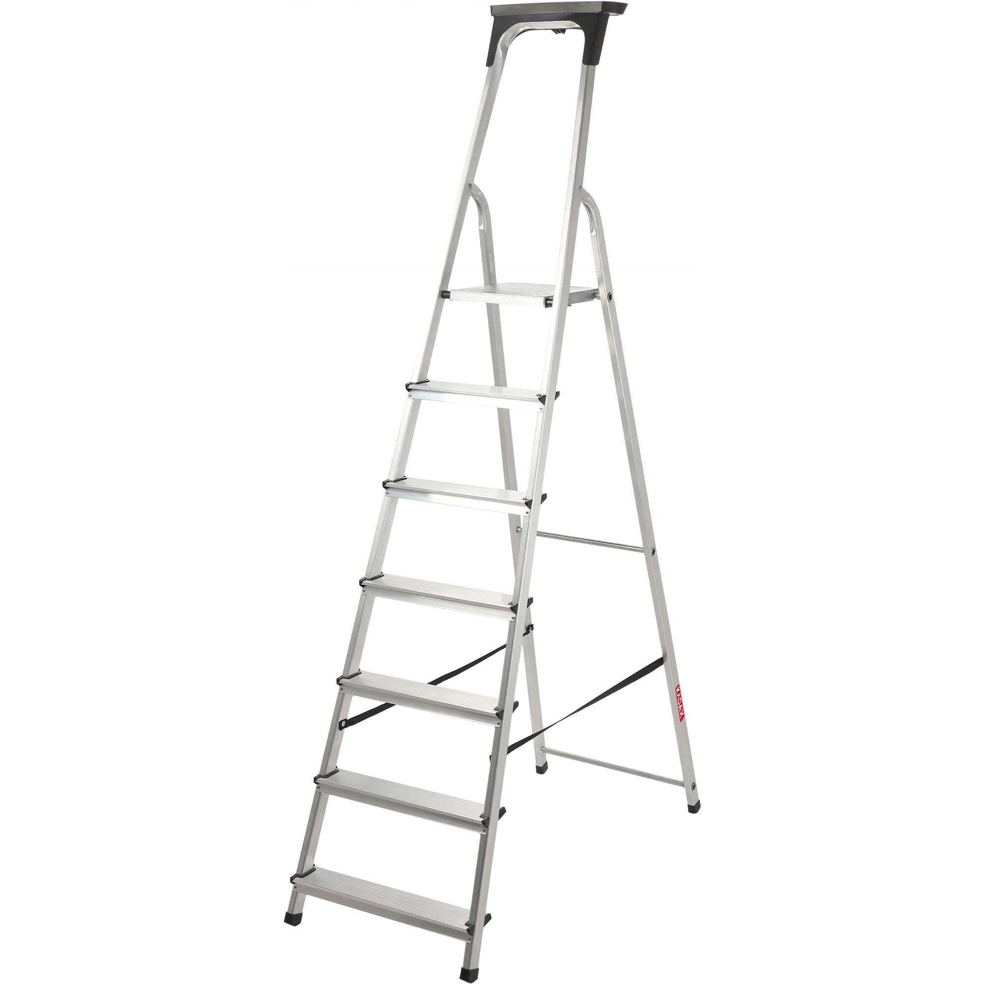 DRABINA ALUMINIOWA DOMOWA 7 STOPNIOWA + HAK Wysokość robocza 3.4 m
