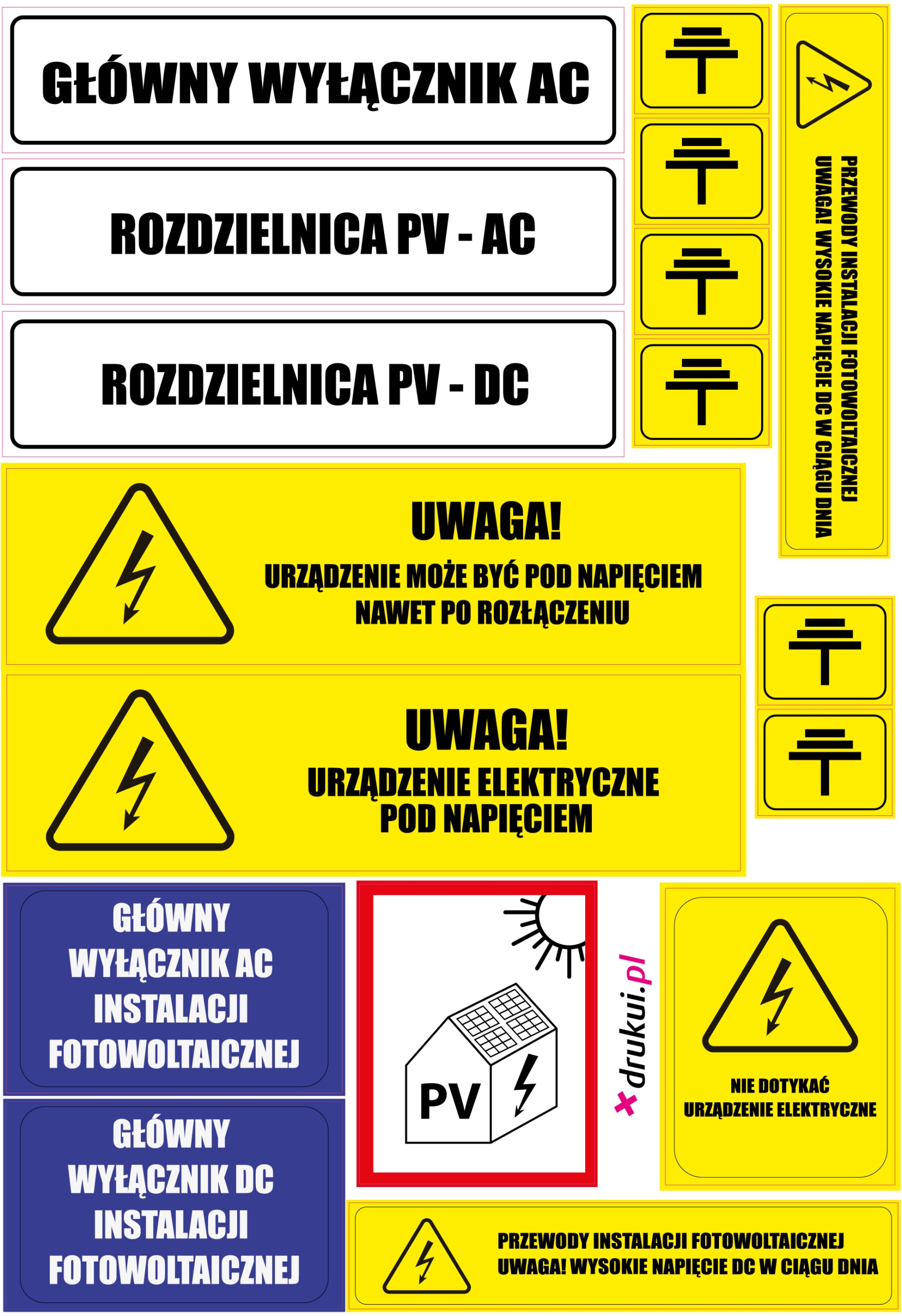 

Nowe wymogi naklejki elektryczne Fotowoltaika Pv