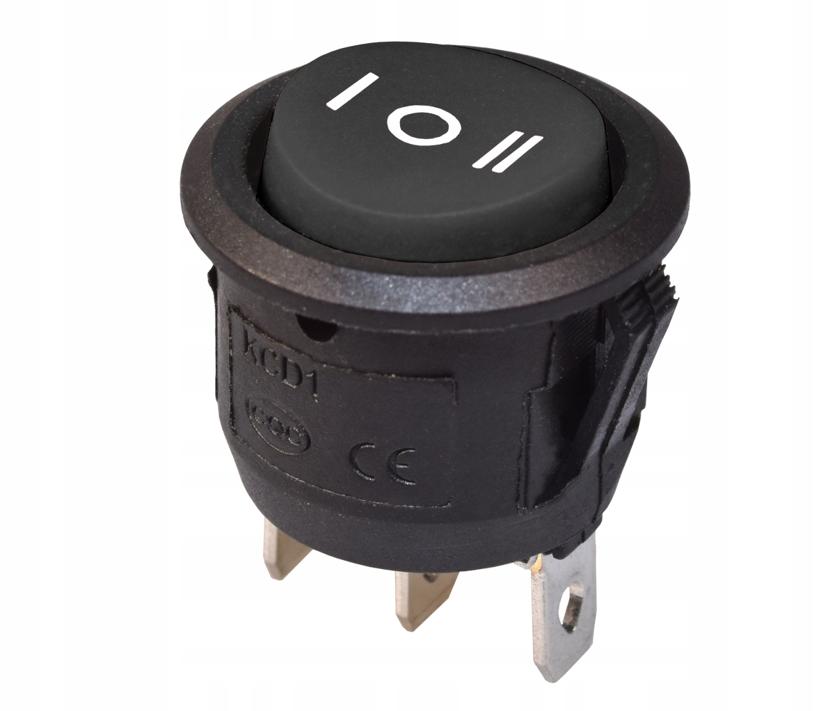 

Przełącznik kołyskowy SMRS103B czarny okrągły