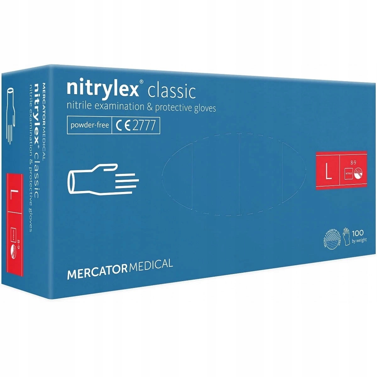

Mercator Classic Rękawice nitrylowe L 100szt.