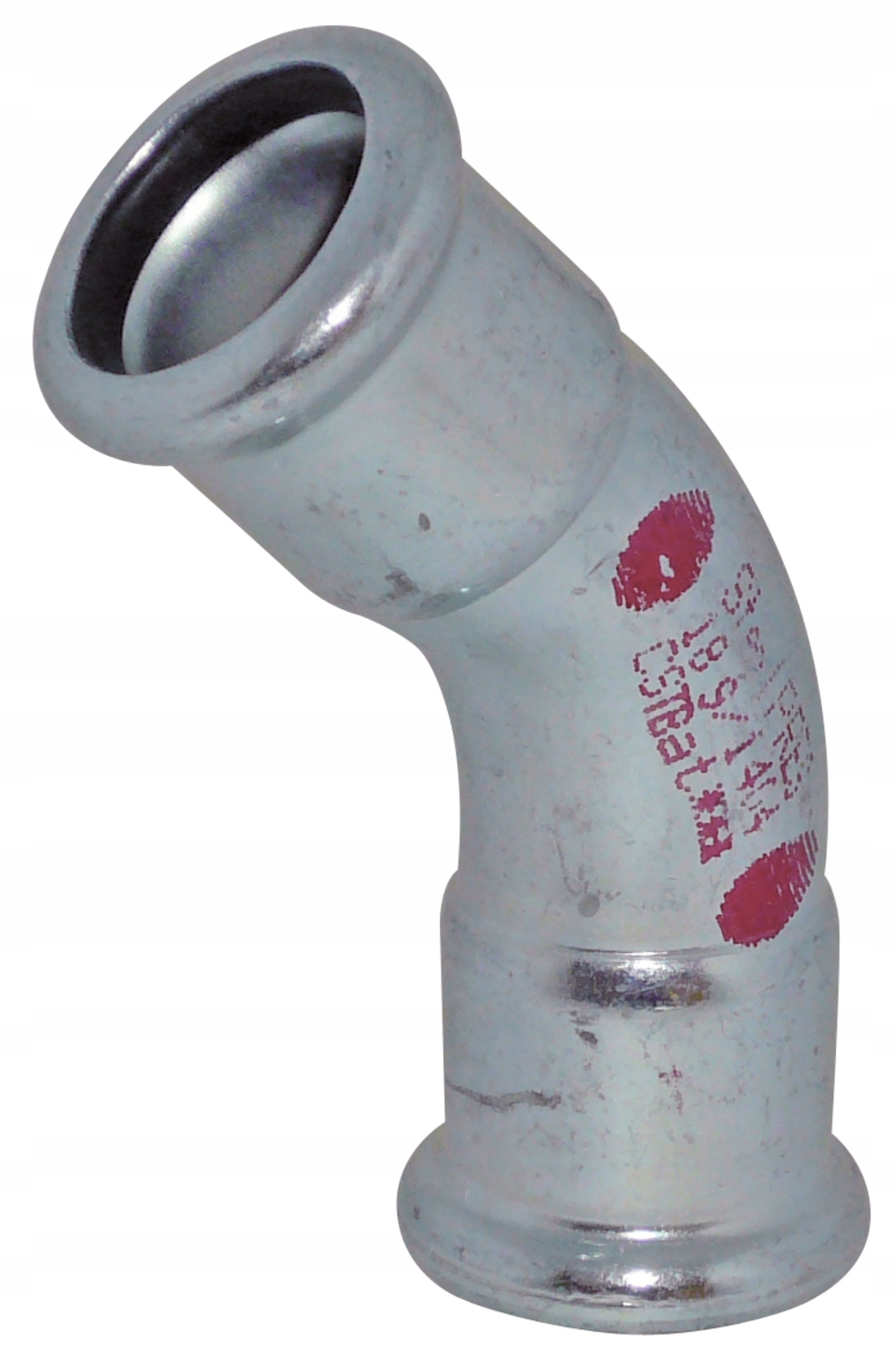 Koleno 45° Dvoukelichové 54 Steel Ocel 54x54