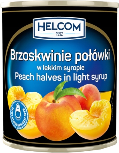 Levně Helcom Broskve půlené v lehkém sirupu 425 ml