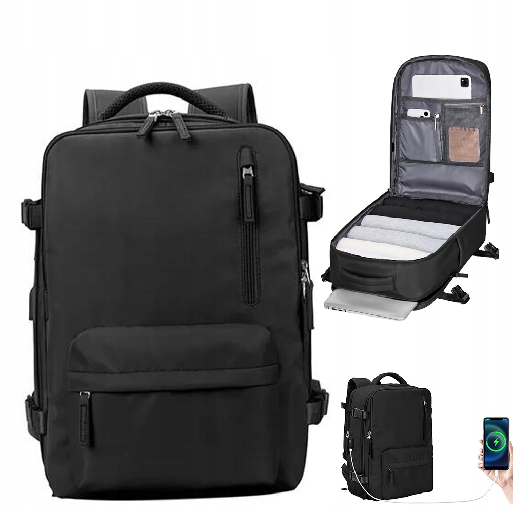 Batoh 34 L S Přihrádkou A Usb Nabíjecím Portem, Černý