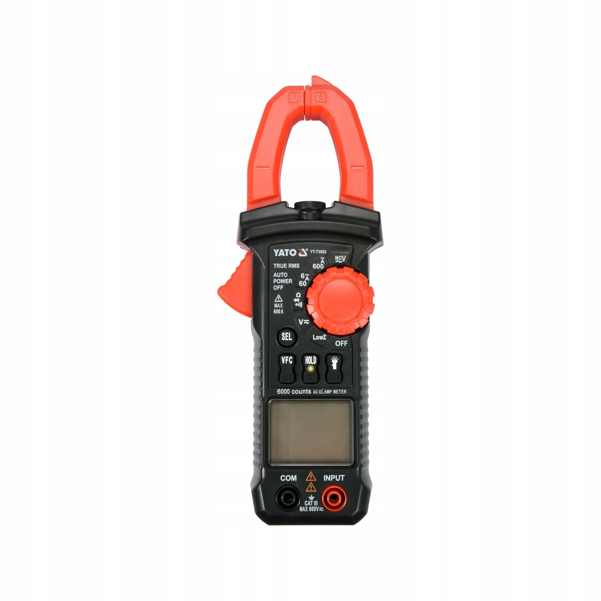 Multimetr Cęgowy True Rms LCD Ncv Ac/dc Tester Diod Latarka Yato