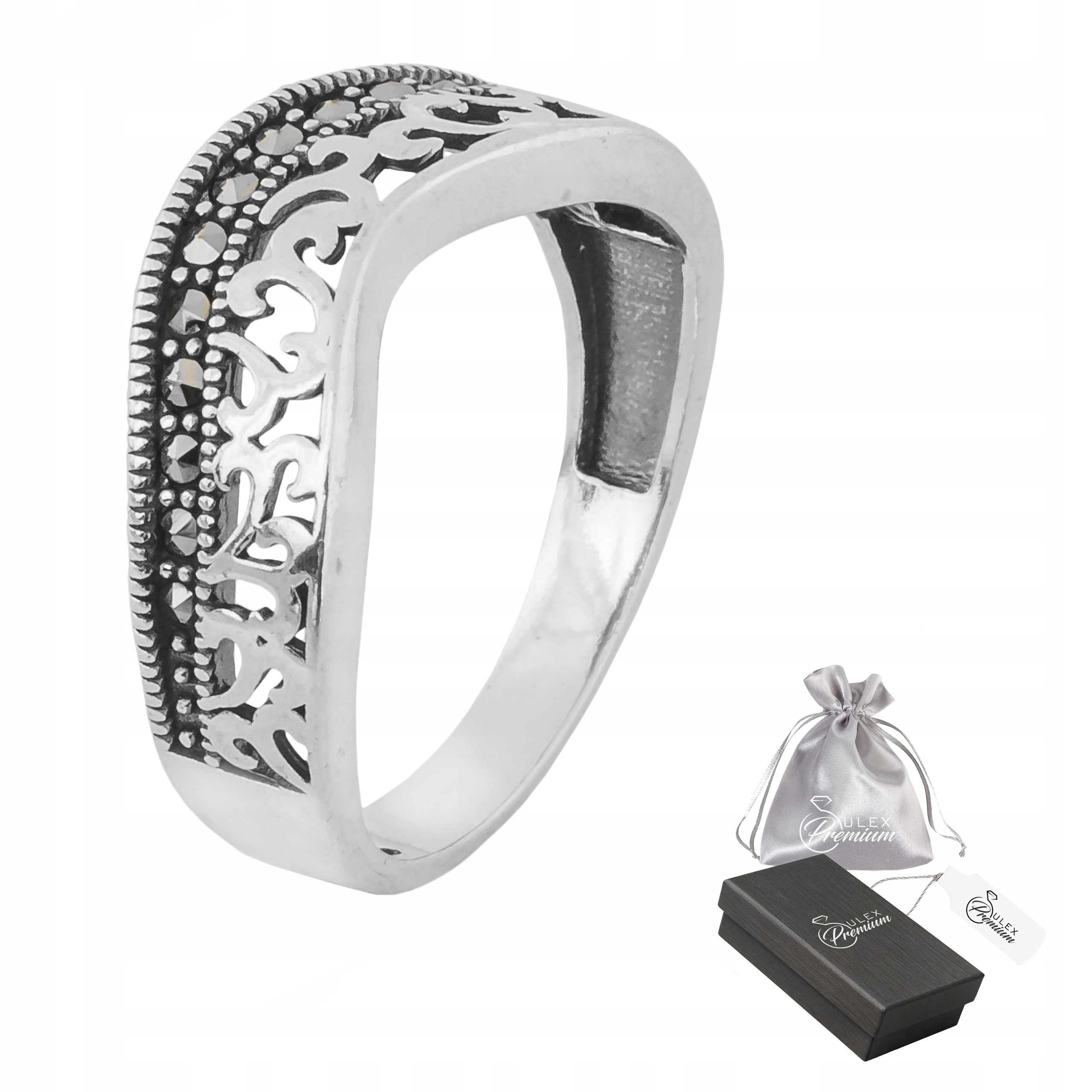 Prstýnek ryzost 925 Elegantní markýzový prsten pro ni vel. 18