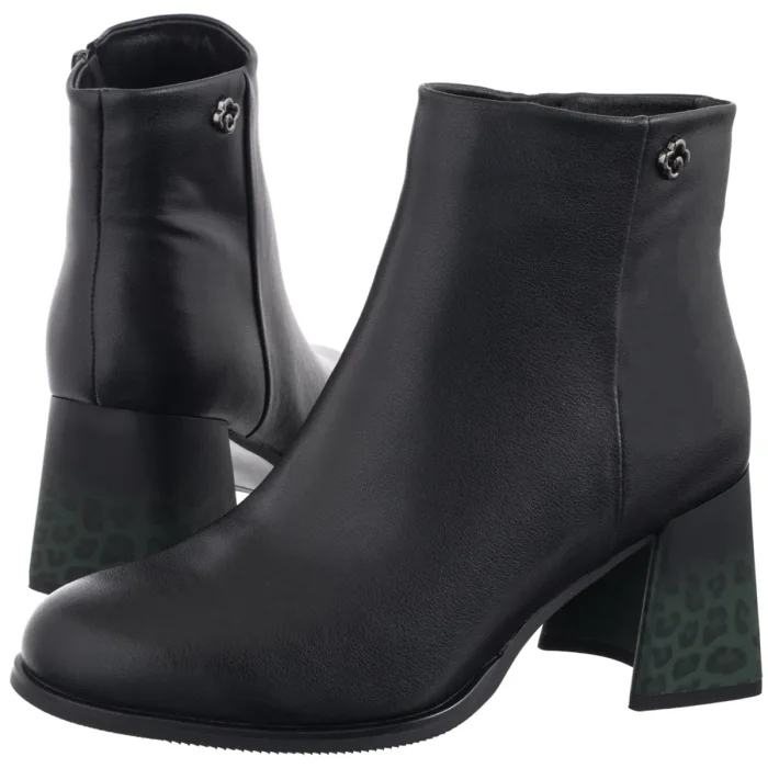 Dámské Kotníkové Boty na podpatku Artiker černé 57C0007 černé