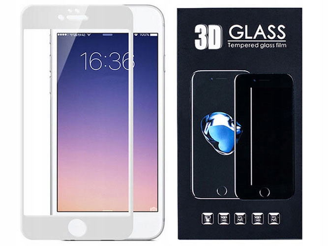 

Iphone 7 Szkło Hartowane 3D 9H Białe Na Cały Ekran