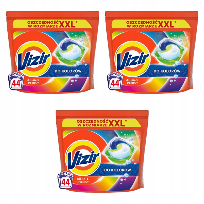 Vizir Kapsle na praní All in1 Pods Color 44 ks (44 x 18,2 g) X3