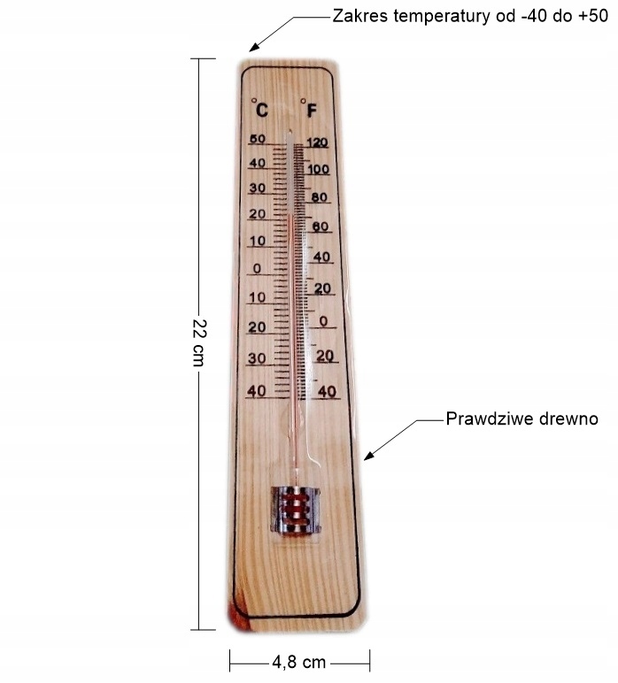 TERMOMETR pokojowy do biura 22 x4,8 cm Kod producenta TSTERM003