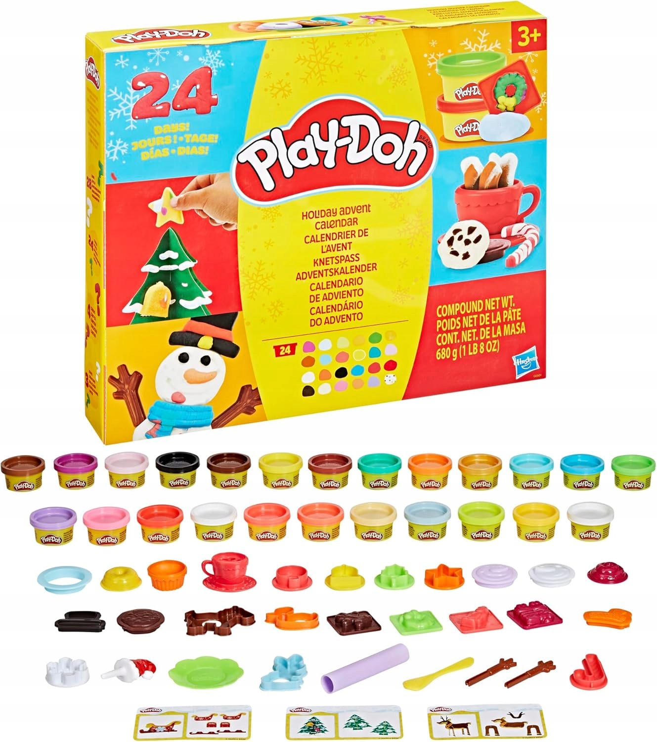 Vánoční Adventní Kalendář Play-doh, 24 Dní Nástrojů Na Výrobu Dortíků
