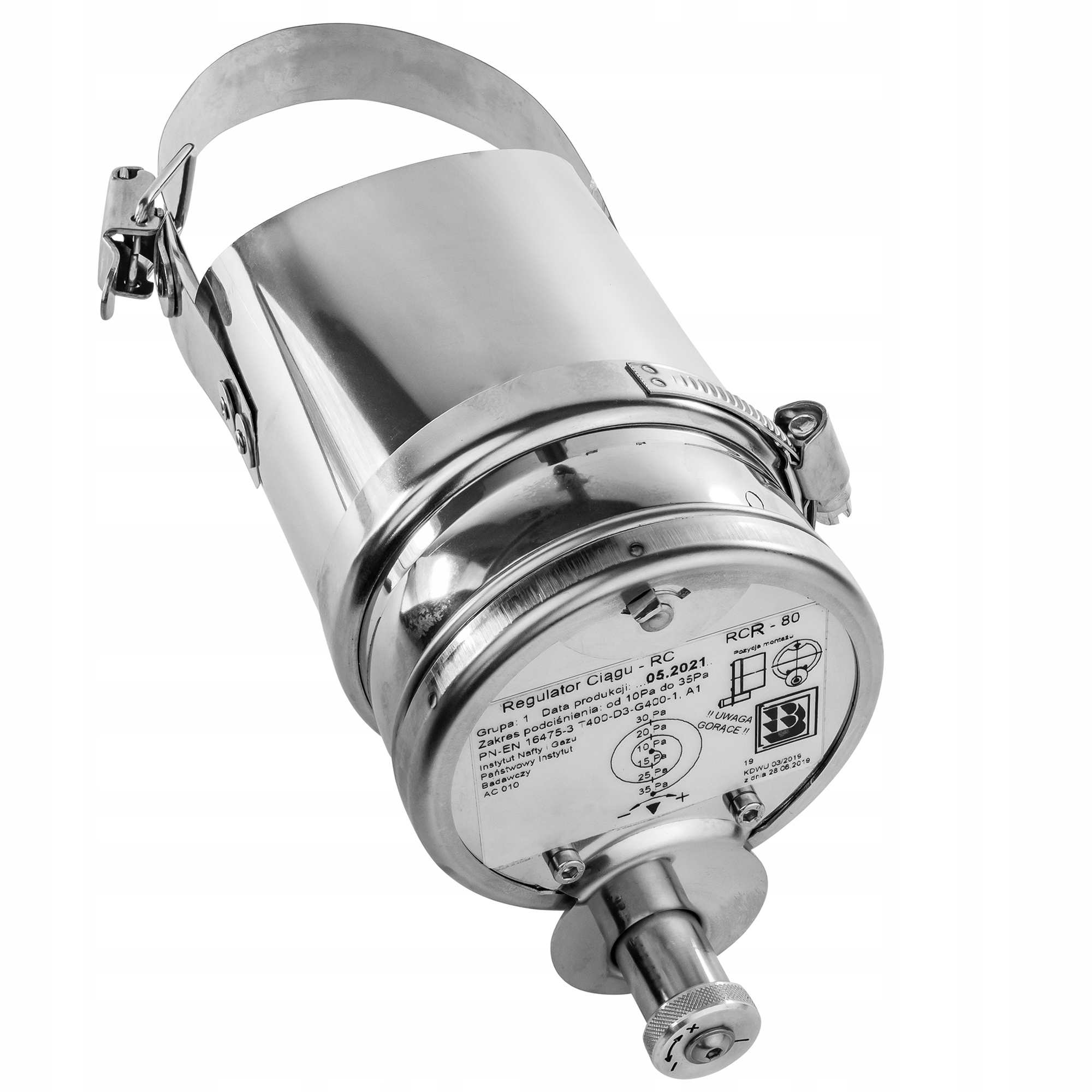 Regulátor komínového tahu Rcr 080-110 na trubku