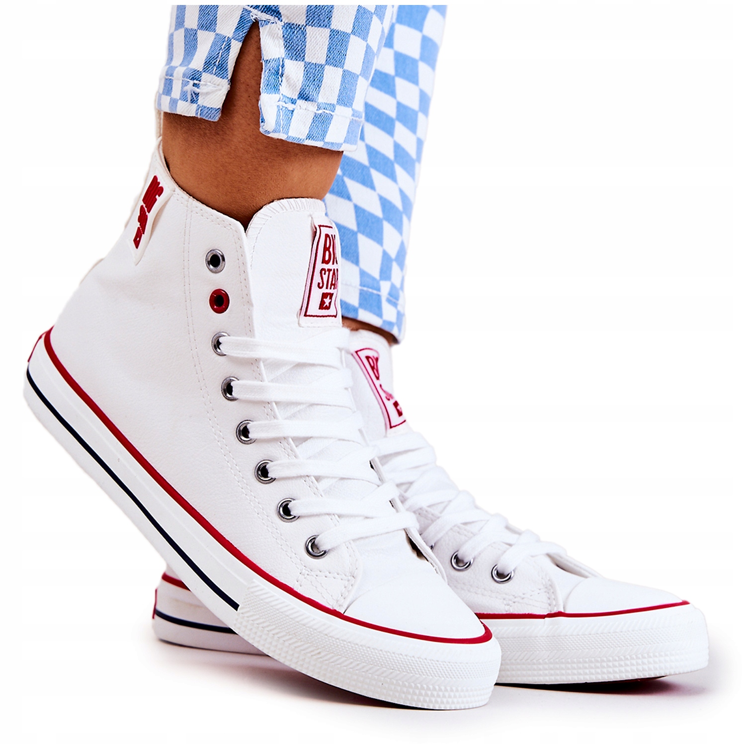 

Wysokie Trampki Skóra Big Star JJ274132 Białe 40