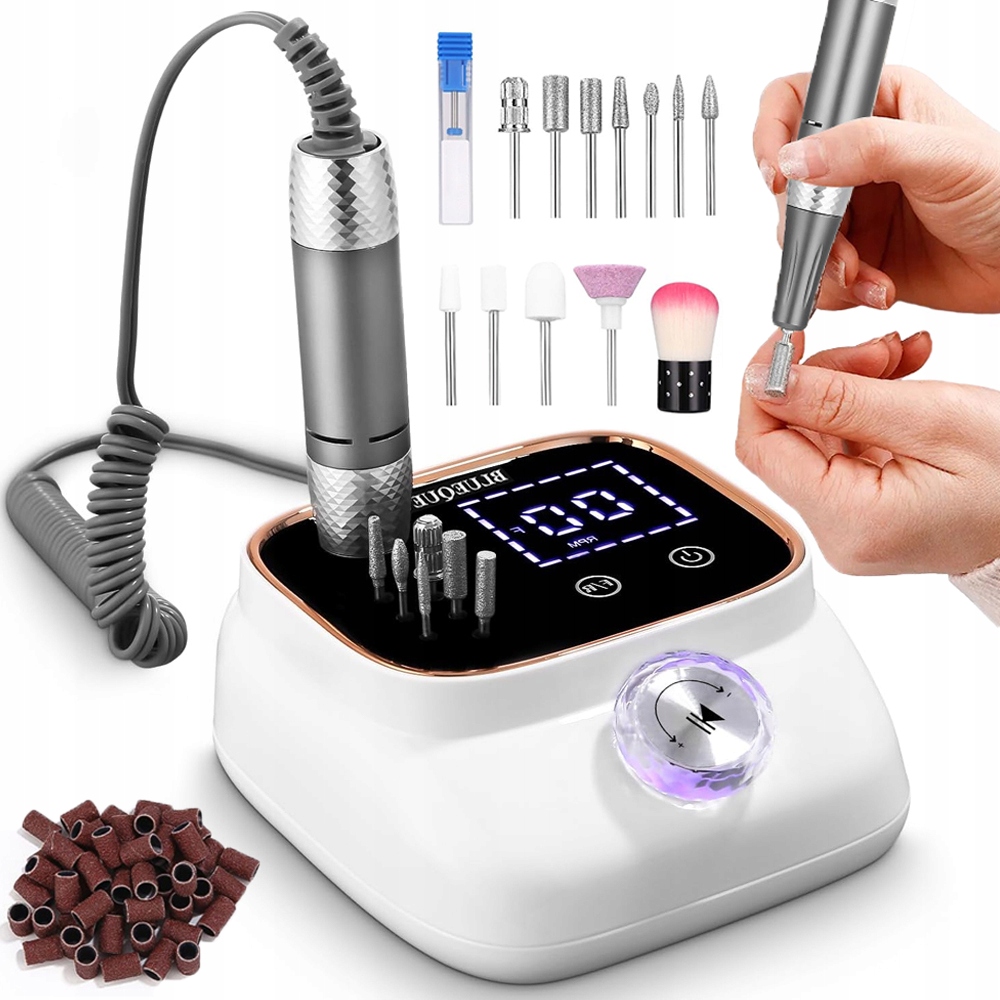 Bruska Na Nehty Manikúra Pedikúra Profesionální Sada Fréz Výkon 50W
