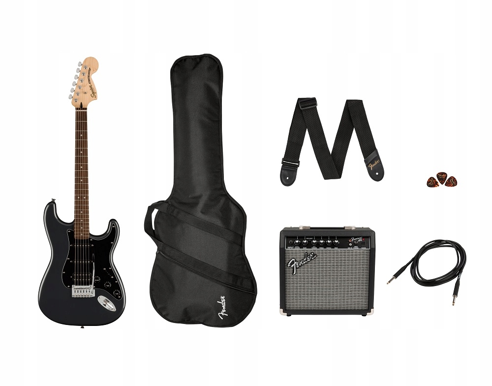 Gitara elektryczna zestaw Fender Squier Affinity Pack Strat Hss Blk