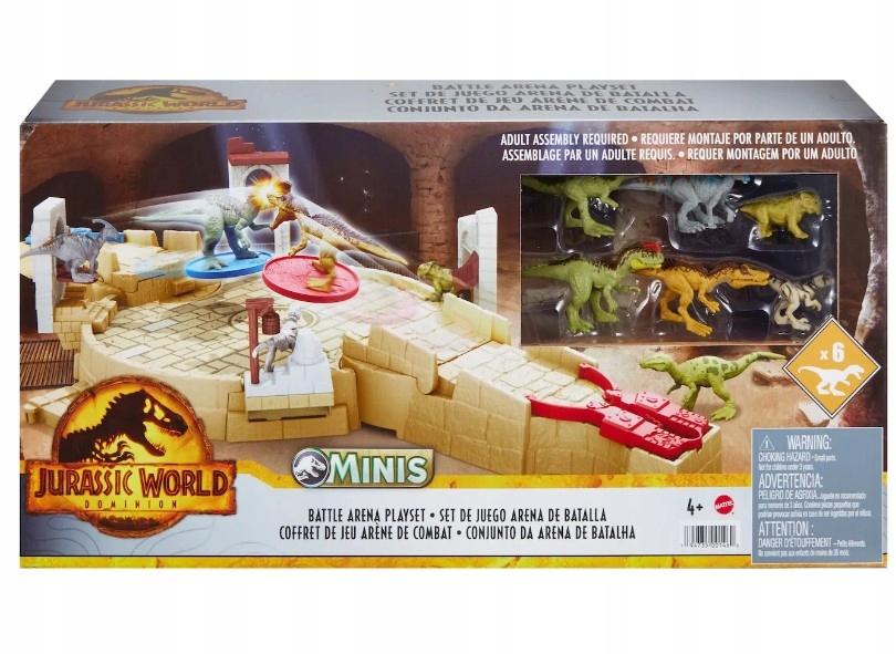 

Jurassic World Dinozaury 6szt Battle Arena Mattel