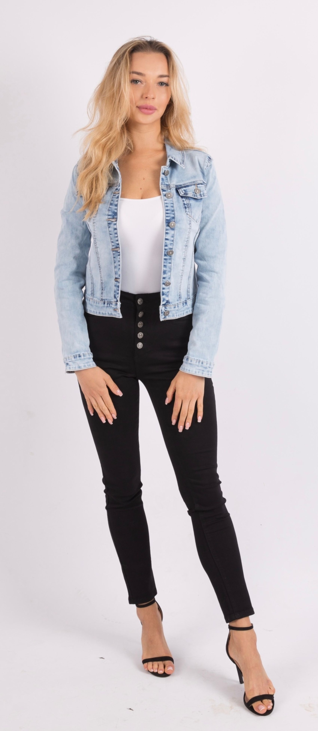 KURTKA JEANSOWA DAMSKA WIOSENNA KLASYCZNA 34/XS Rozmiar 34