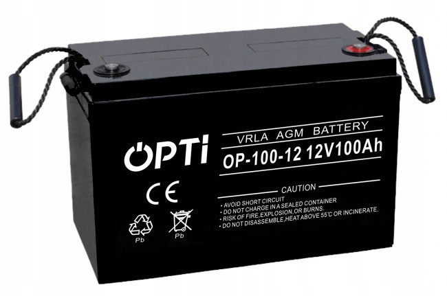 Akumulator Agm Opti 100AH Volt Polska 100 Ah 12V Do Ups 600 Cykli 02/2026