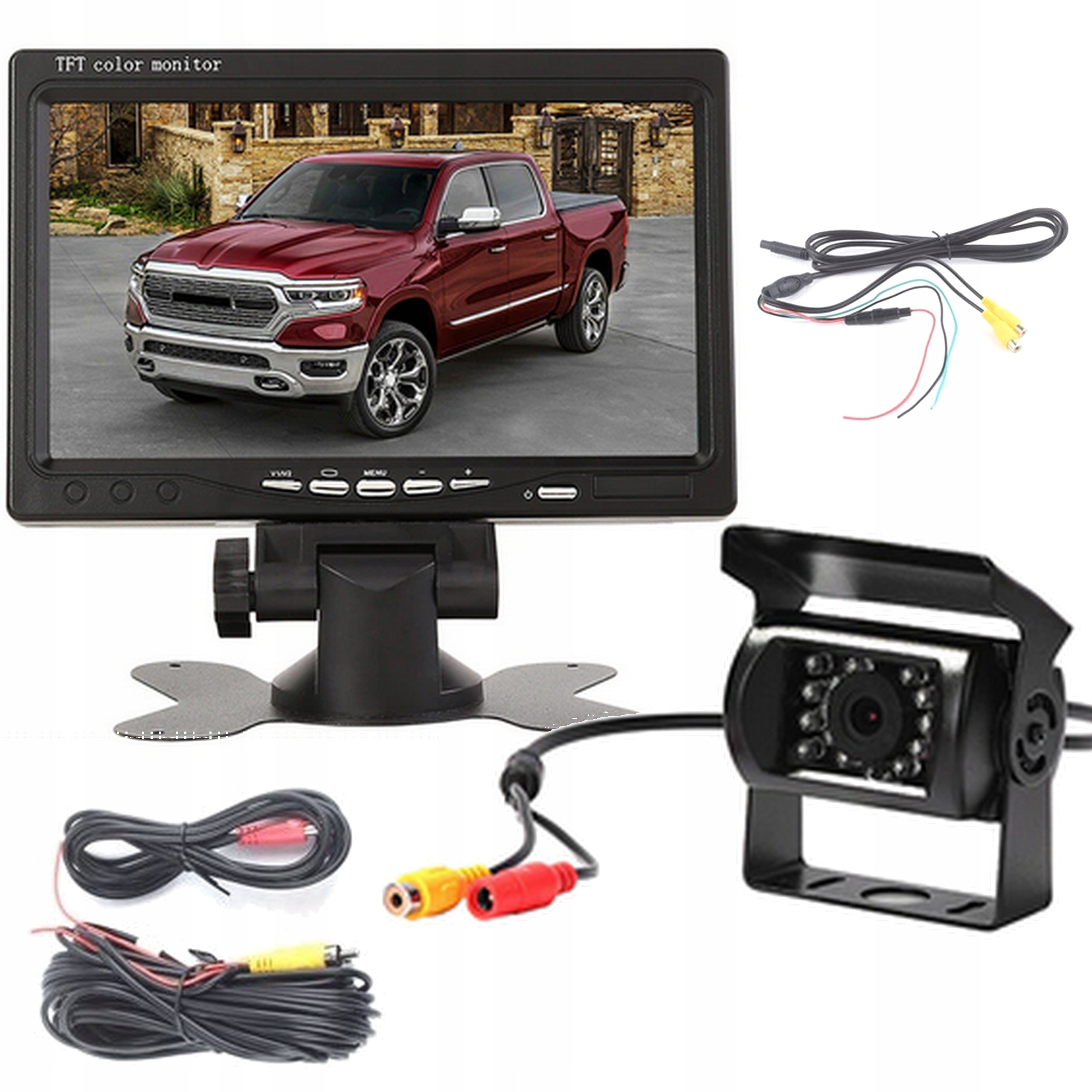 Sada Cúvacieho Monitora 7" Kamera, Kábel 10 M Rca