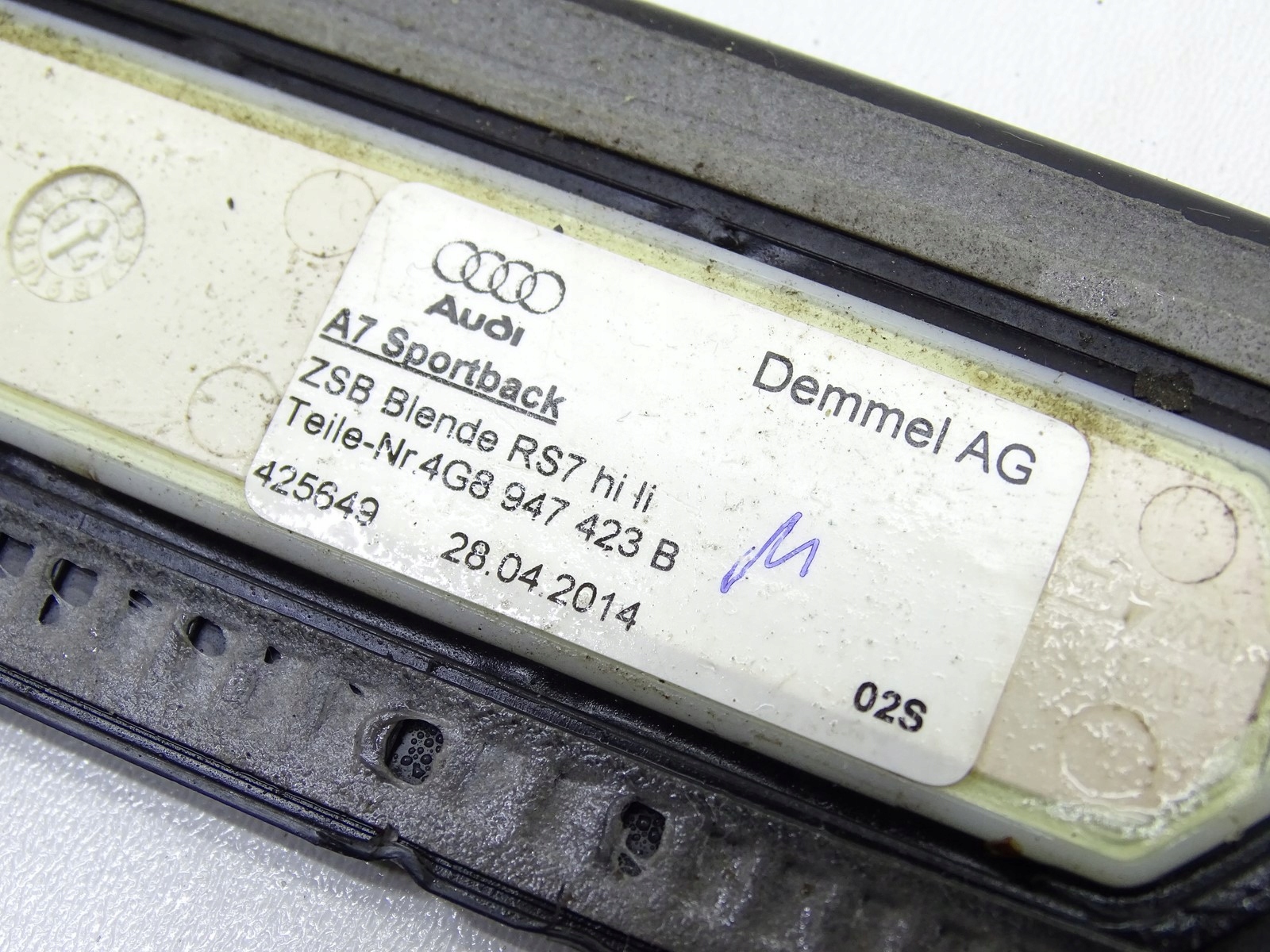 mouldings OZDOBNE caps threshold OEM AUDI RS7 4G KOMPLET