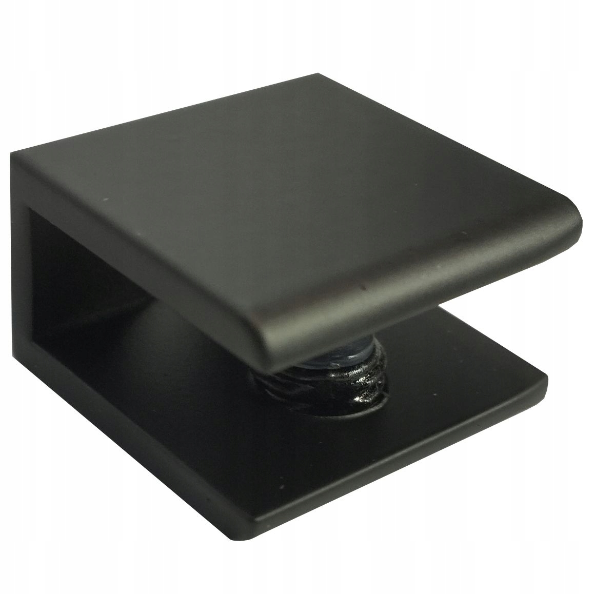 PODPÓRKA CZARNA UCHWYT PÓŁKI SZKLANEJ CZARNY MAT