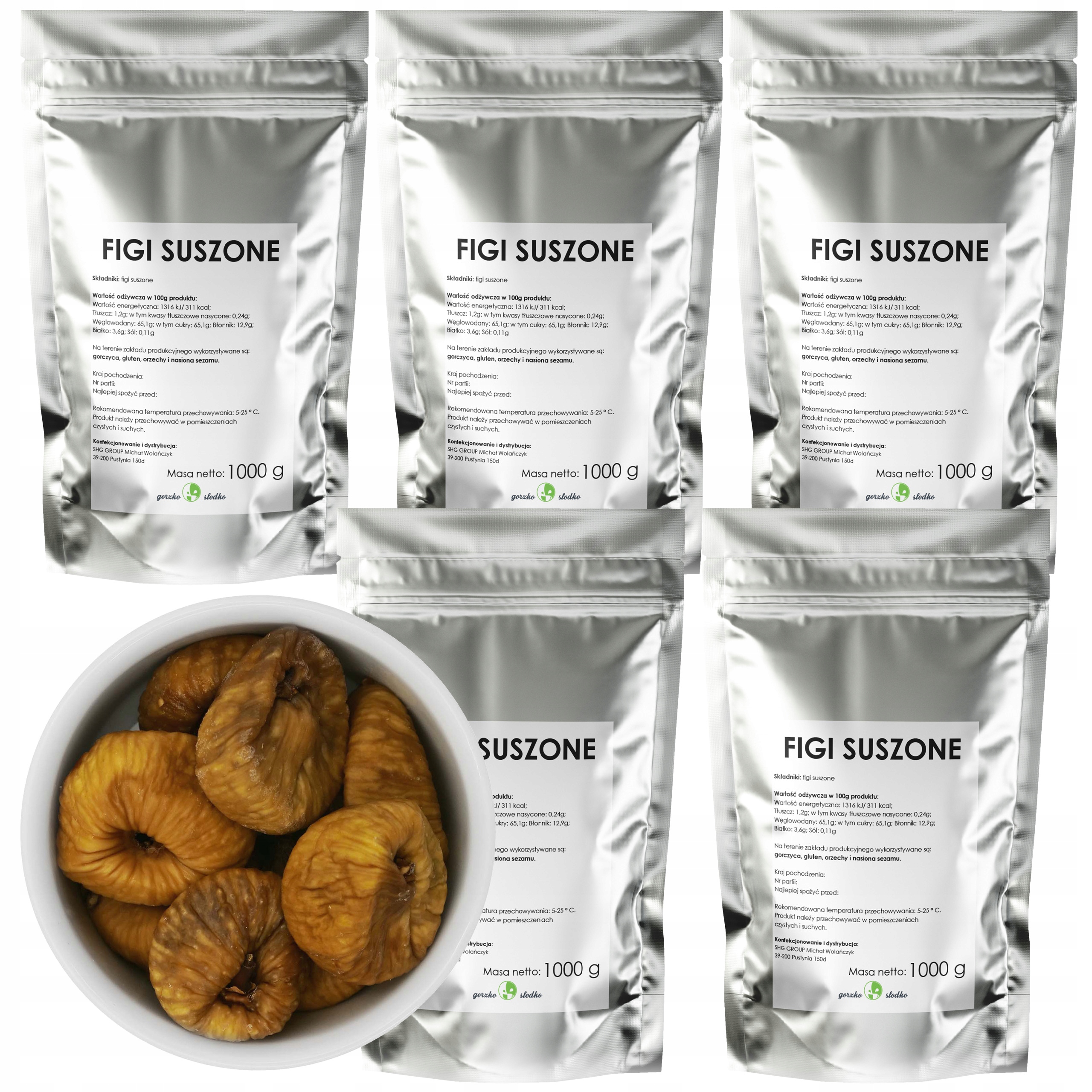 Figi Suszone 5 kg naturalne owoce bez konserwantów cukru Gorzko Słodko