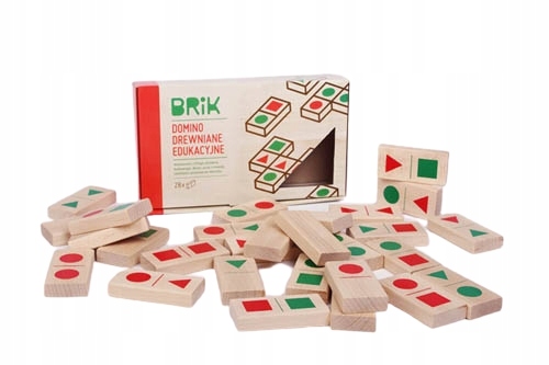 

Domino Figury Drewniane klocki Brik polskie