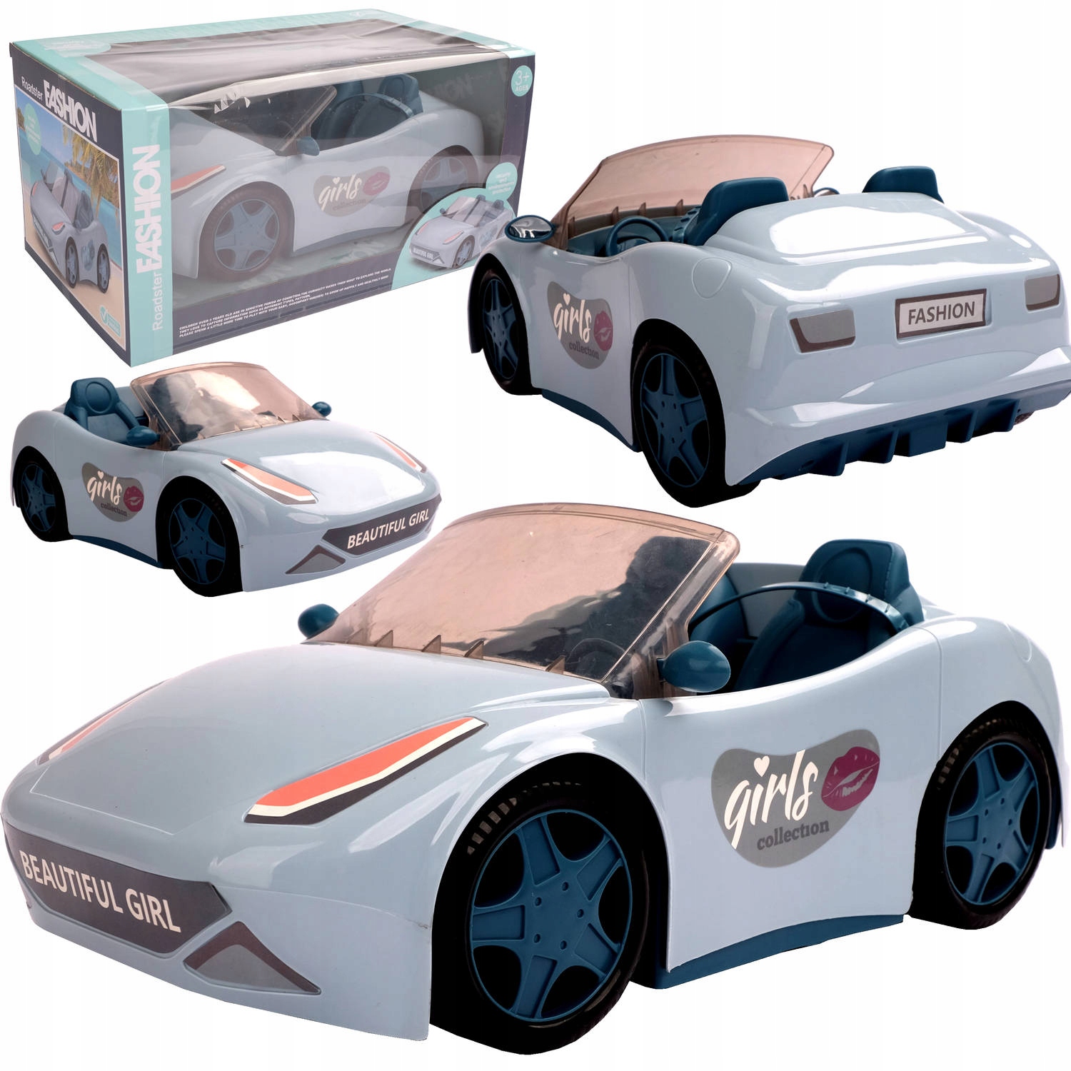 

Duży Kabriolet Dla Lalek Lalki Auto Samochód 34cm