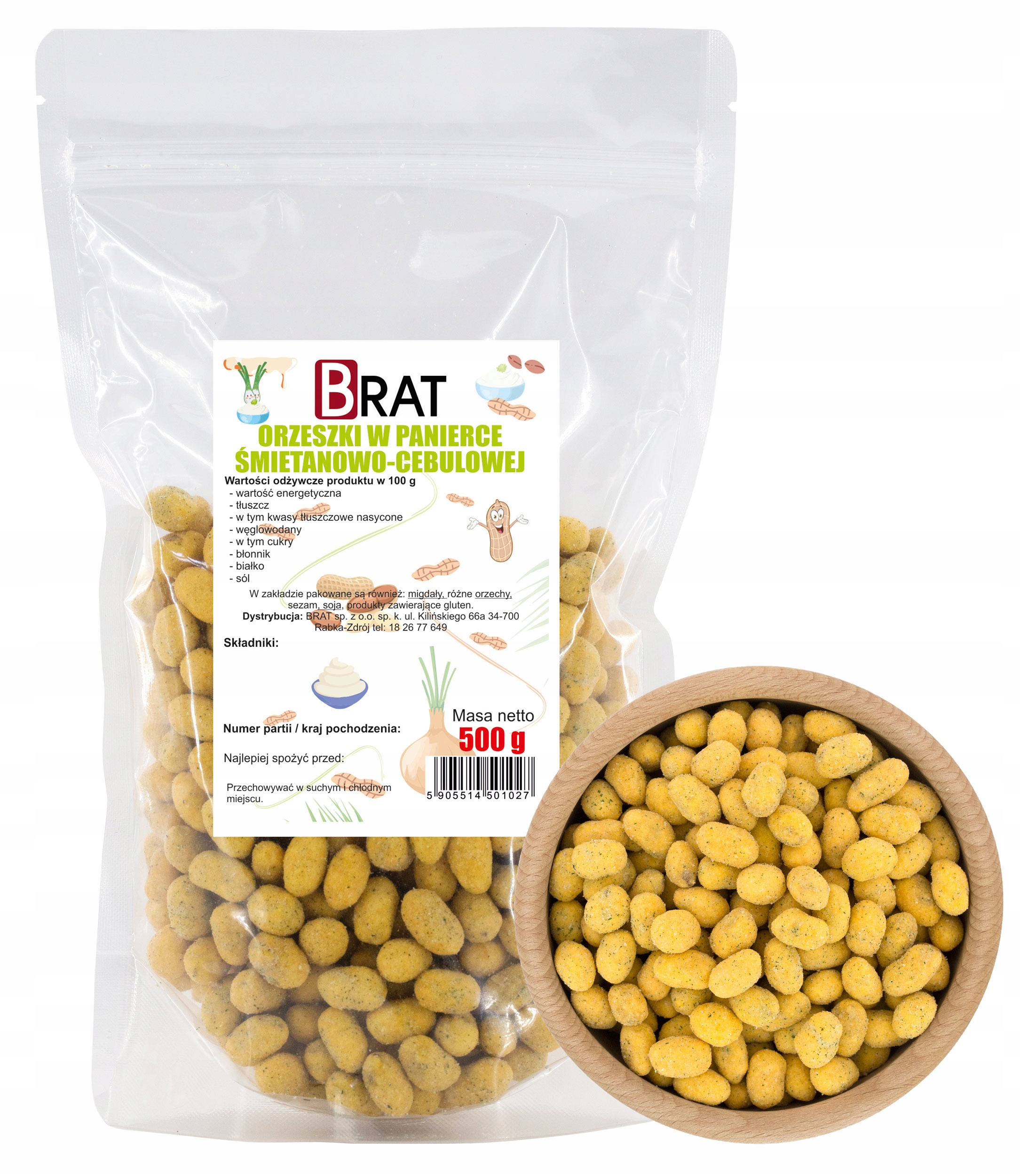 Levně 3x Brat Oříšky v smetanovo-cibulové Panierce 500 g