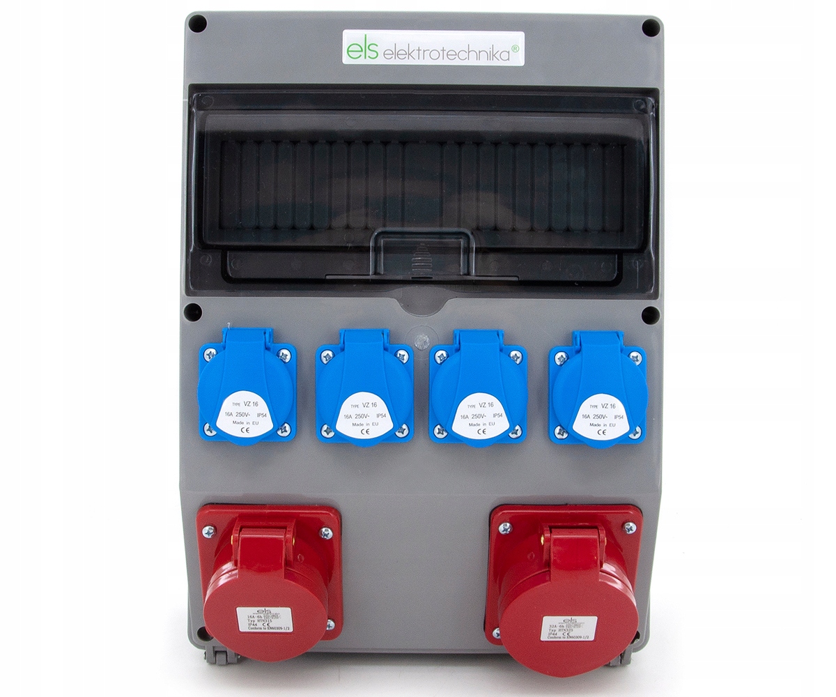 ROZDZIELNICA ROZDZIELNIA BUDOWLANA 4xGS 32A 16A 4P Marka ELS Elektrotechnika