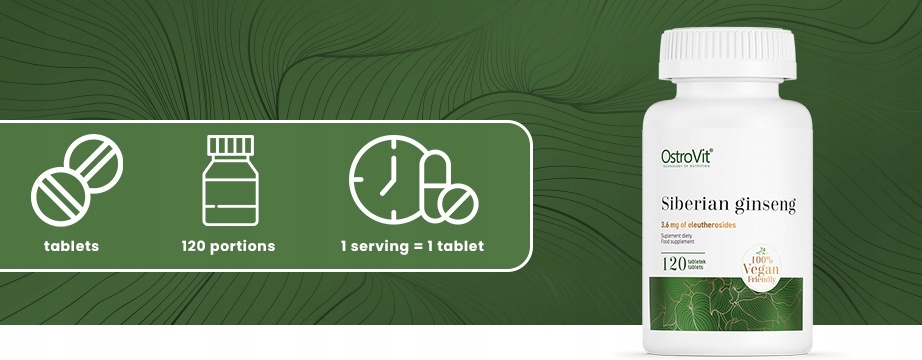 OSTROVIT ŻEŃ-SZEŃ SYBERYJSKI 120 TABS Marka OstroVit