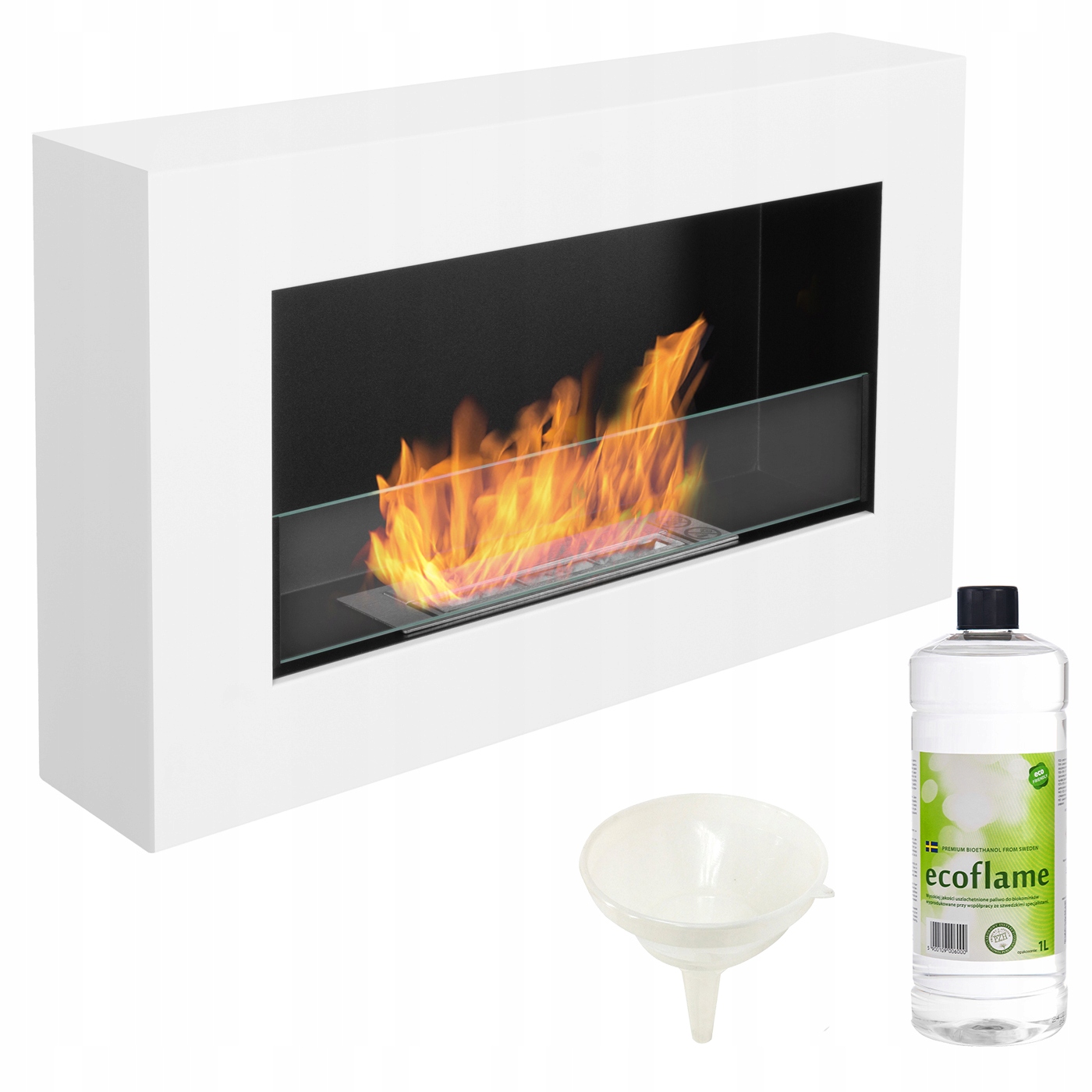 Biokrb bílý Box 65x40 s nástěnným sklem, závěsný