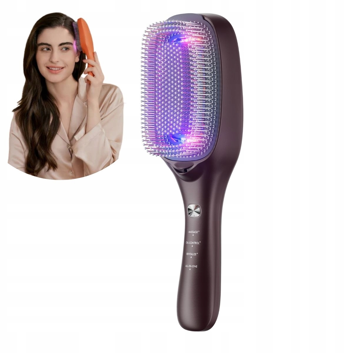 Regenerująca szczotka masażer do skóry głowy Touchbeauty Vita Led Ems