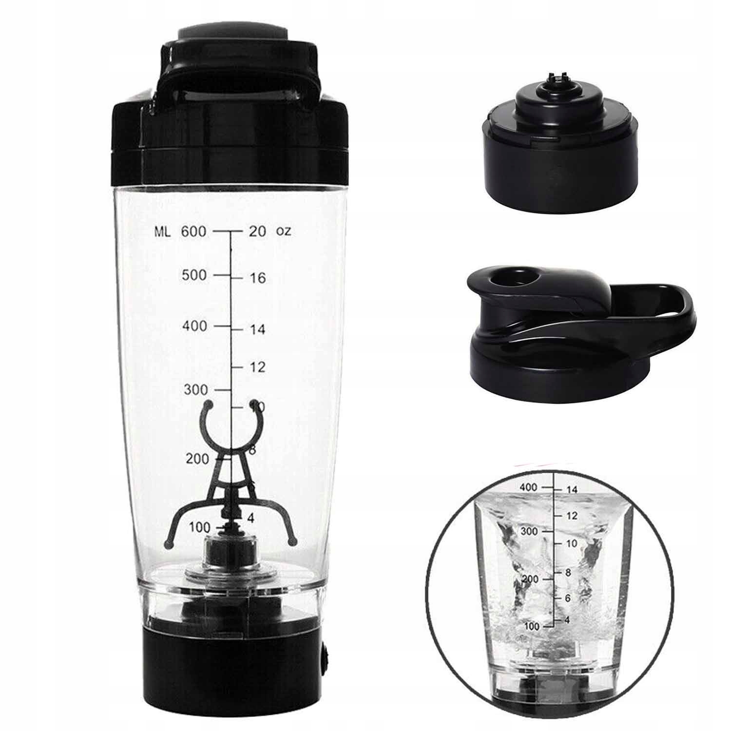 Elektryczny Szejker Shaker Do Koktajlu Białka Mały, Wersja Mini 600ML