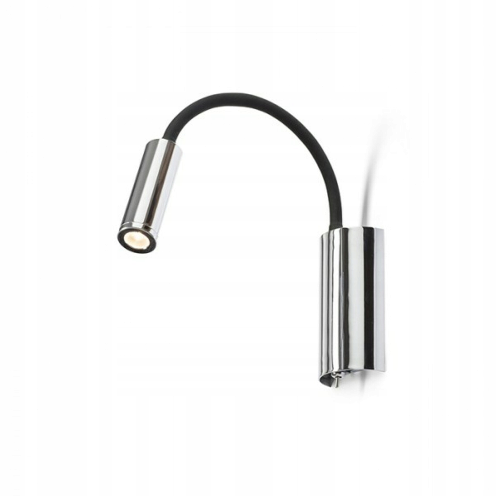 Rendl Show nástenné Led svietidlo 3W čierna/chróm 3000K, flexibilný krk