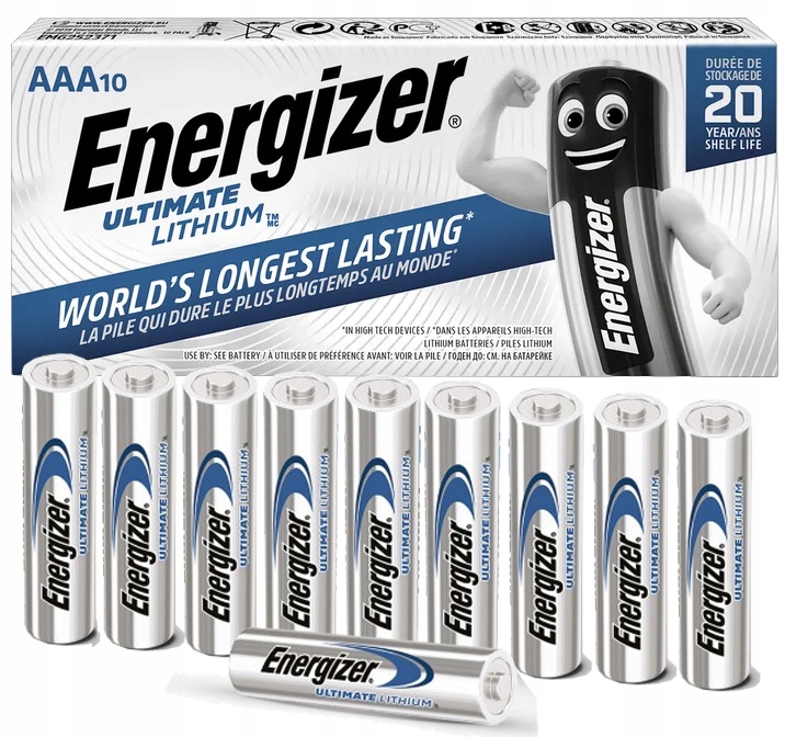 10 x Baterie Energizer Ultimate Lithium Aaa LR3 R3 Výkonné