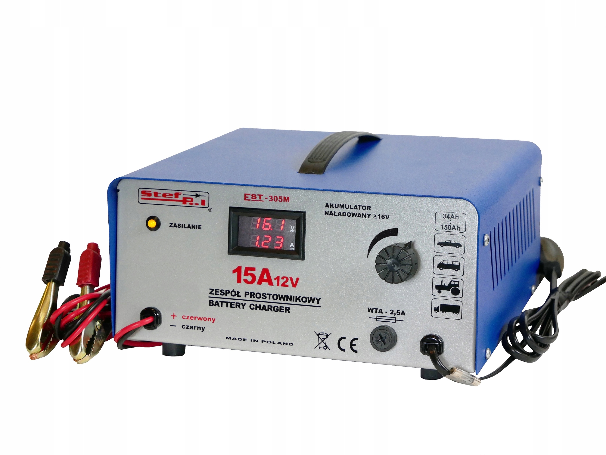 Prostownik EST-305M 12V/15A