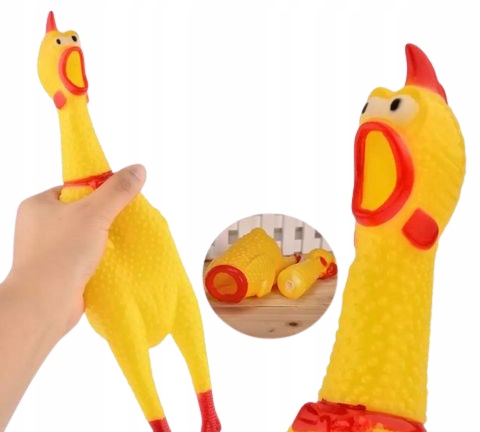 

Zabawka dla Psa piszczący Kurczak gumowy 30 cm