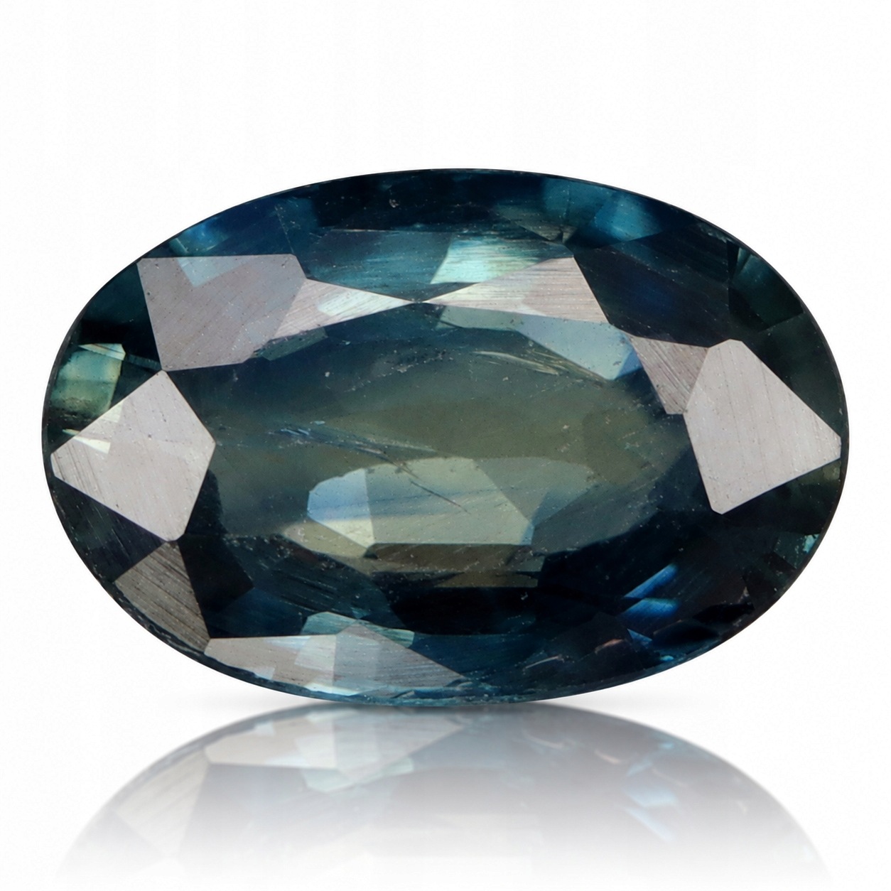 Přírodní safír 0.62 ct Modrý Ovál Austrálie SI2 certifikát Wbd