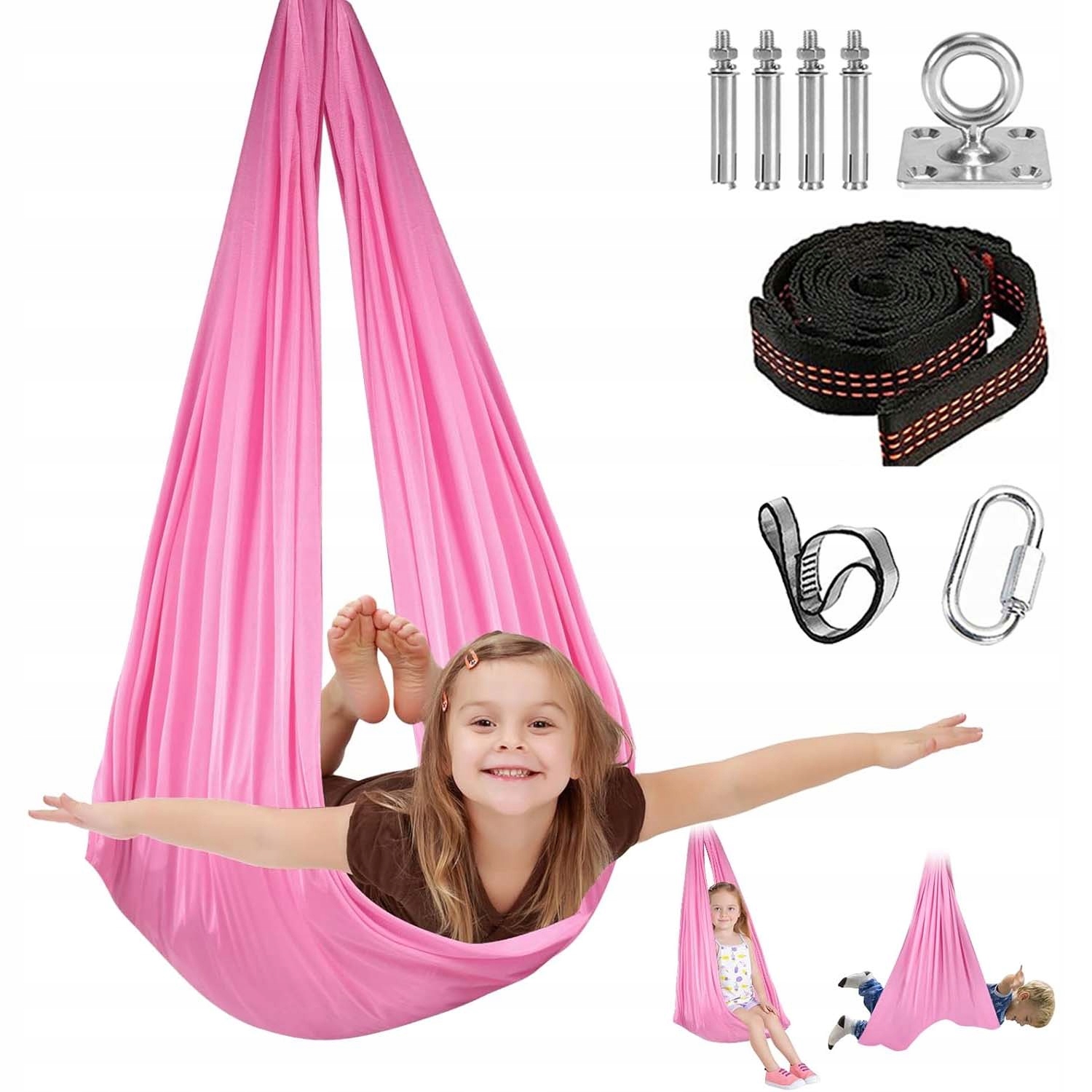 Akrobatická Houpací Síť Senzorická Houpačka Pro Děti Aerial Jóga 280 CM