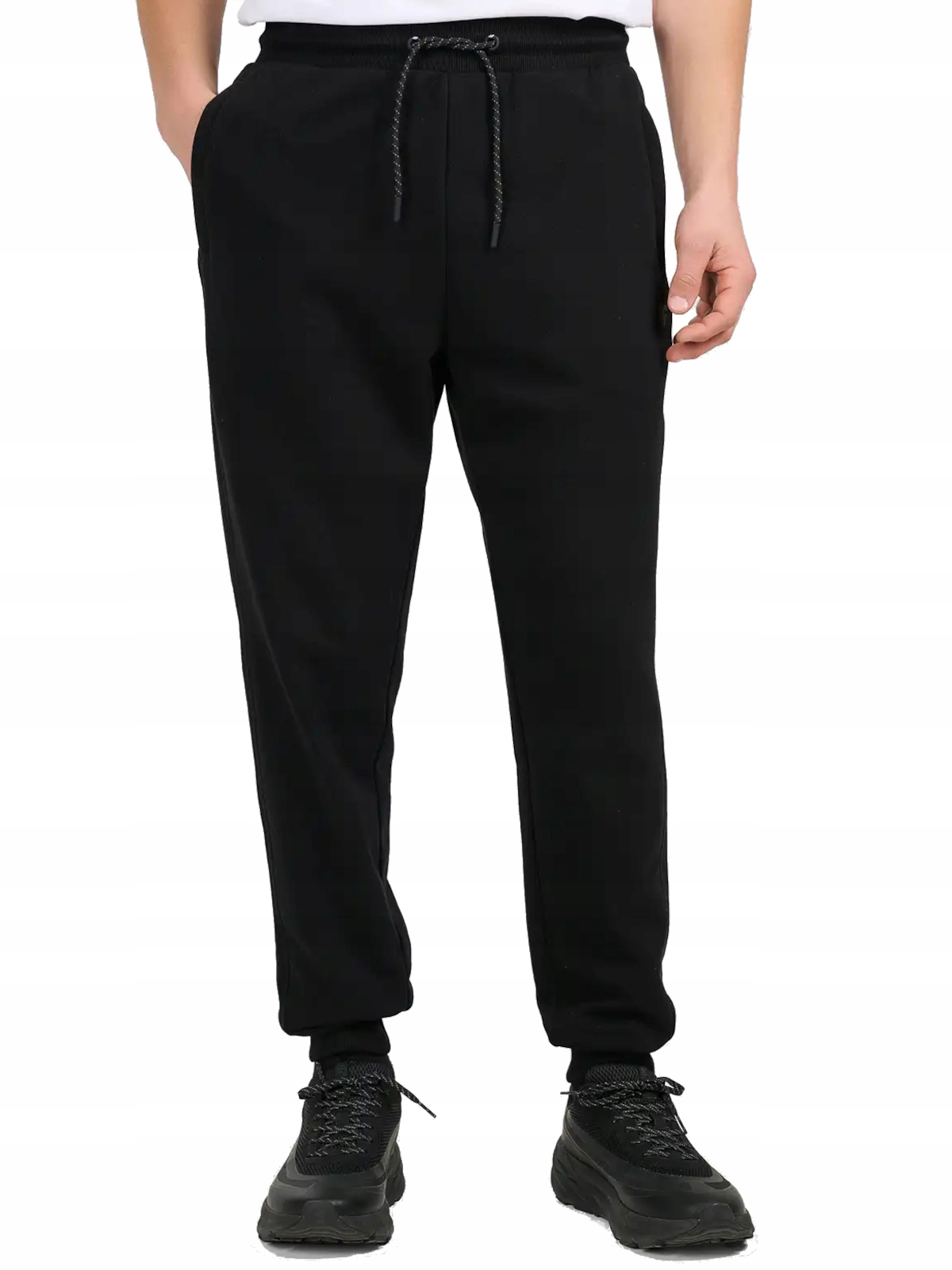 Pánské kalhoty 4F 4FWMM00TTROM1674-20S sportovní tepláky černé bavlněné, velikost XL