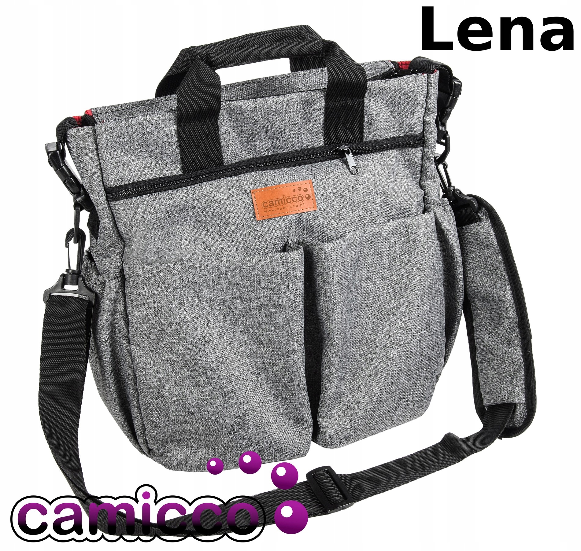 POJEMNA TORBA do WÓZKA torby wózków DUŻA dla mamy spacerowy dzieci ZAPIĘCIE Marka Camicco