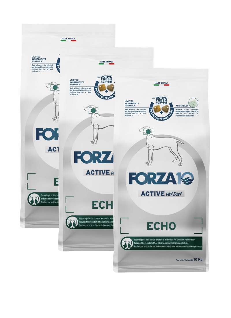 Forza10 Veterinární dieta Echo Active pro psa 3 x 10 kg