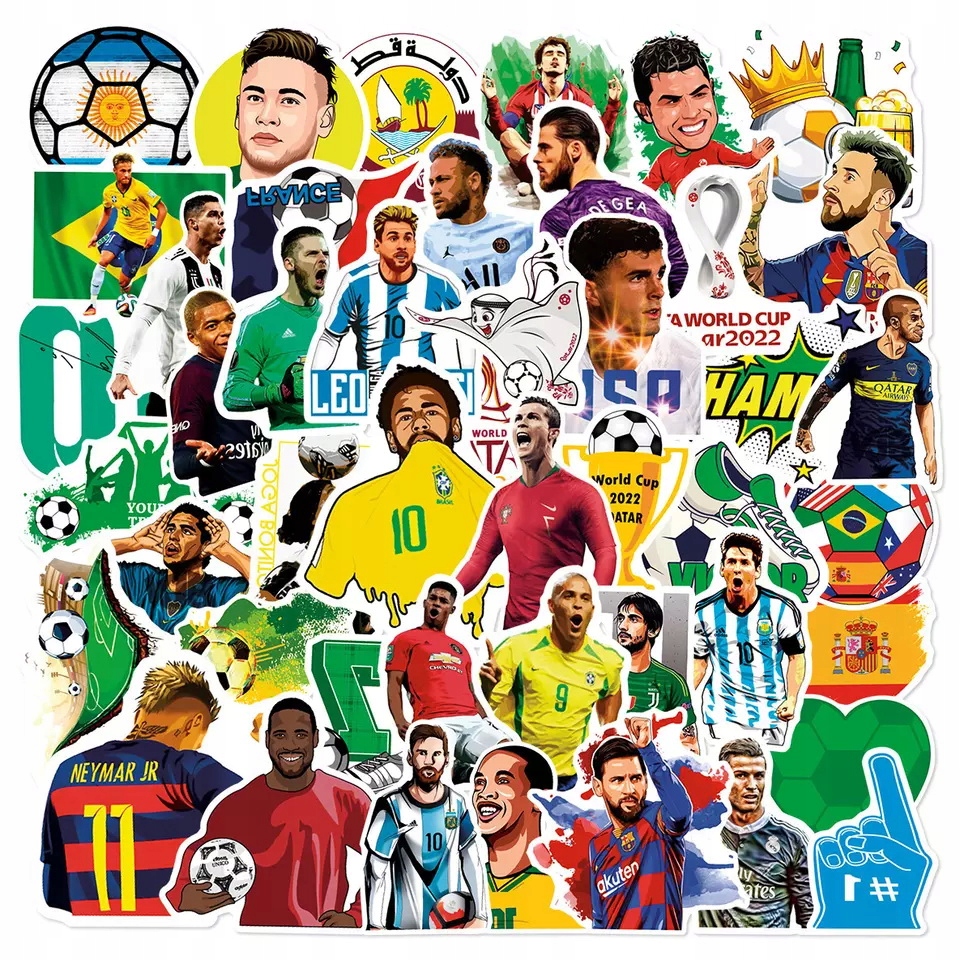 

Wlepy Piłkarze MIX Naklejki Sticker Bomb 50 szt