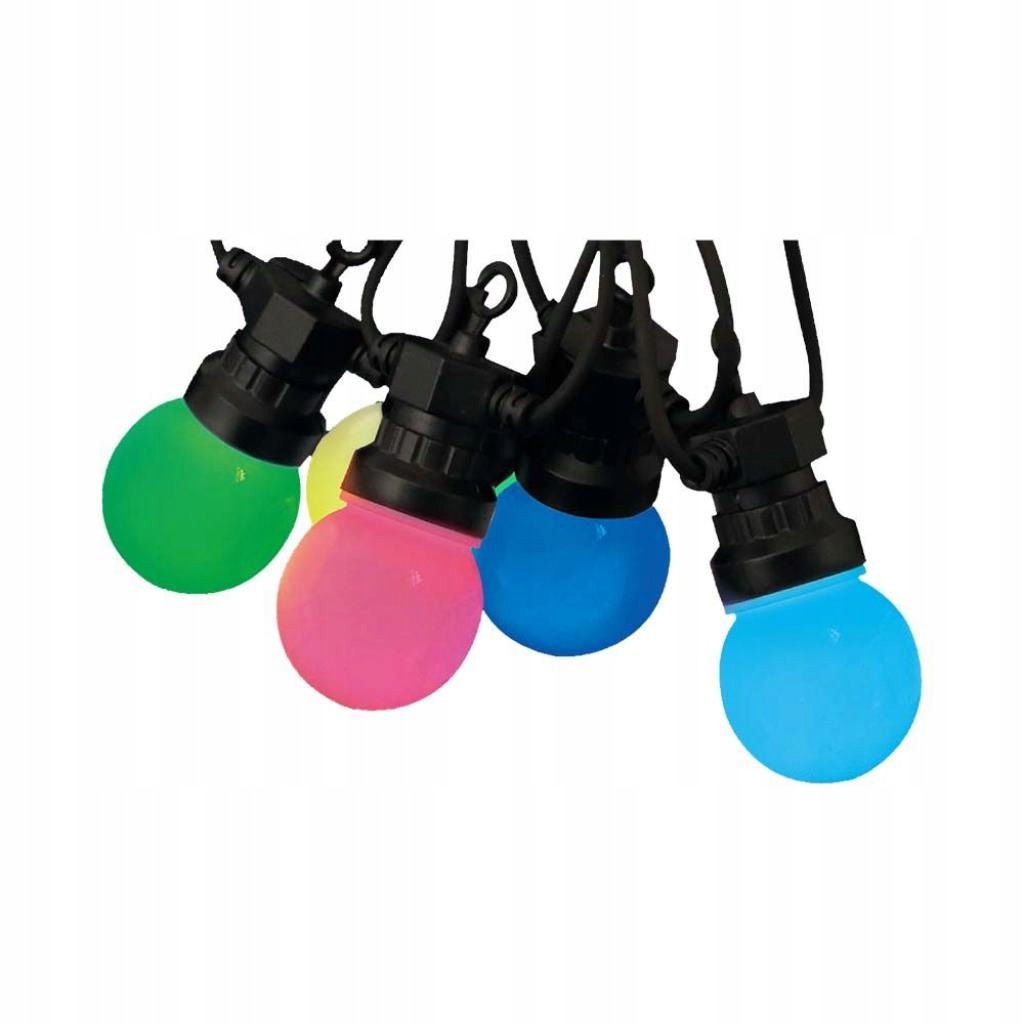 V-tac Led zahradní girlanda (šňůra) 13 m 15 x 0,5 W IP44 VT-713S Rgb 30 lm