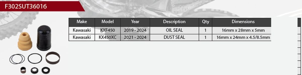Showa 2024/07 Sada Na Opravu Zadného Tlmiča Kawasaki Kxf 450 '19-'2