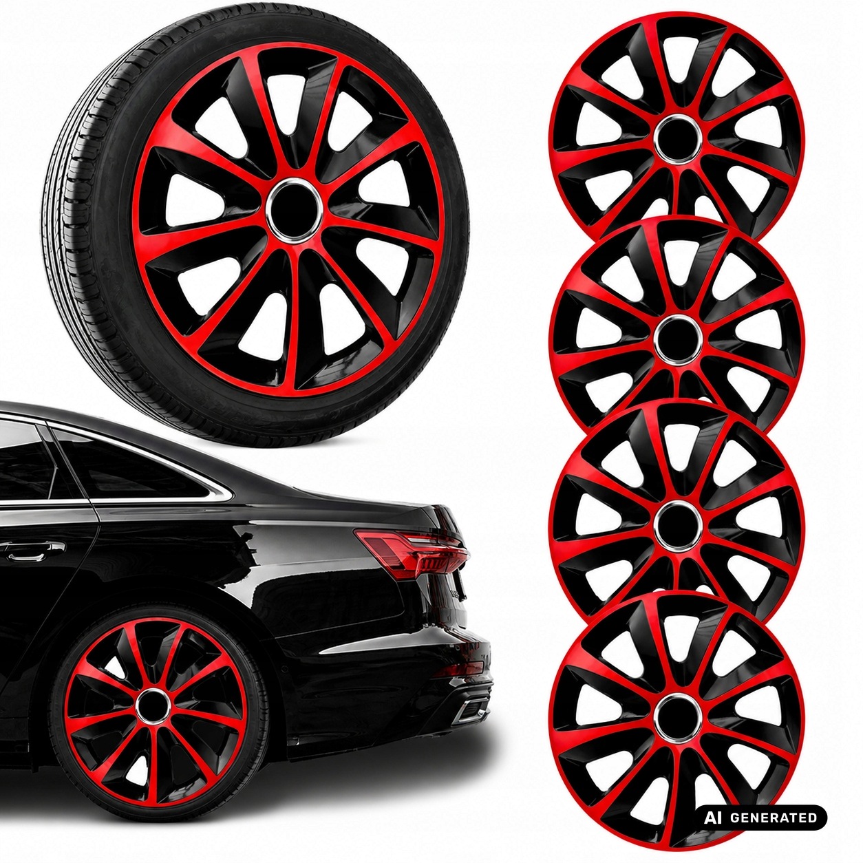 Poklice na kola 14'' pro Fiat Ford Vw Opel Citroen Kia Sada 4 kusů