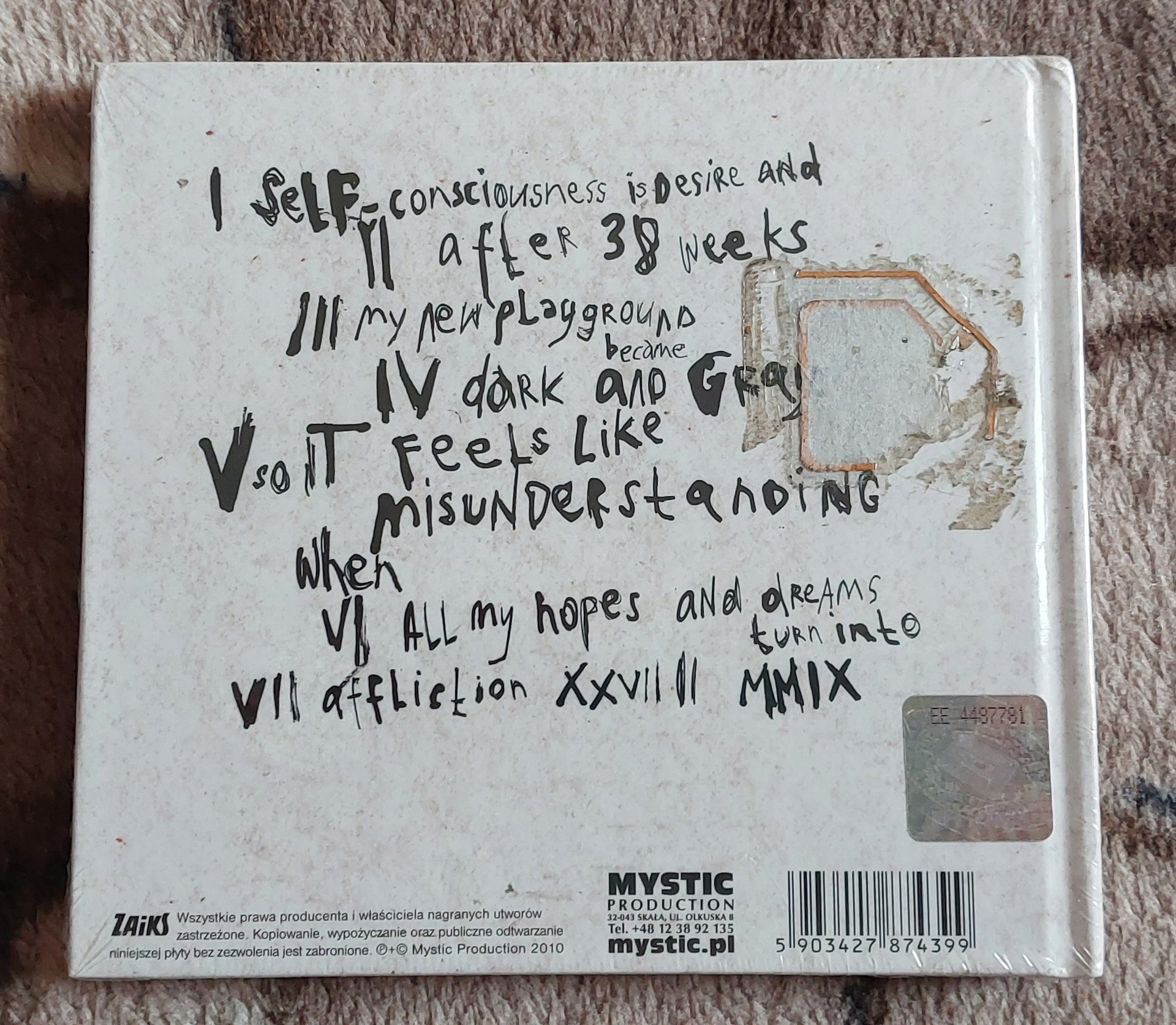 CD Affliction XXIX II MXMVI Blindead Gatunek metal