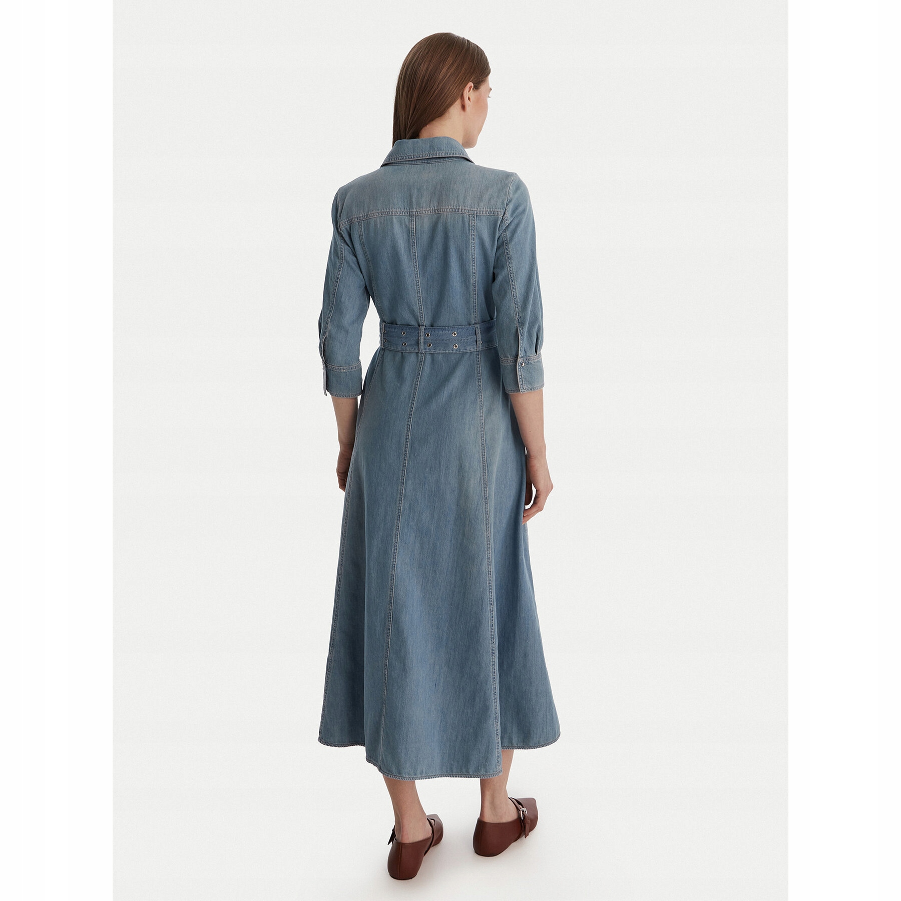 Marella Damskie Sukienka jeansowa Niebieski 2613221024200